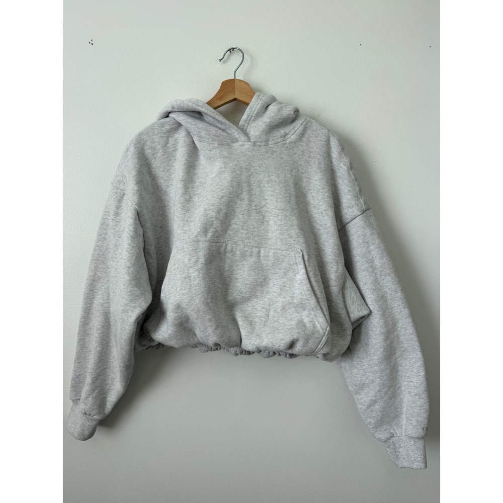 Garage UltraFleece Clean Cropped Bubble Hoodie – Spring Grey Mix – Size L/XL - Picture 2 of 5
